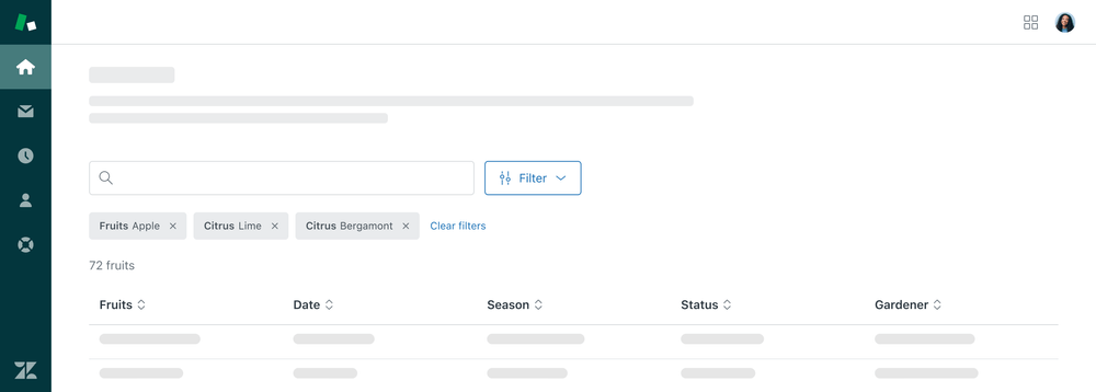 Filter pattern basic nested menu 3